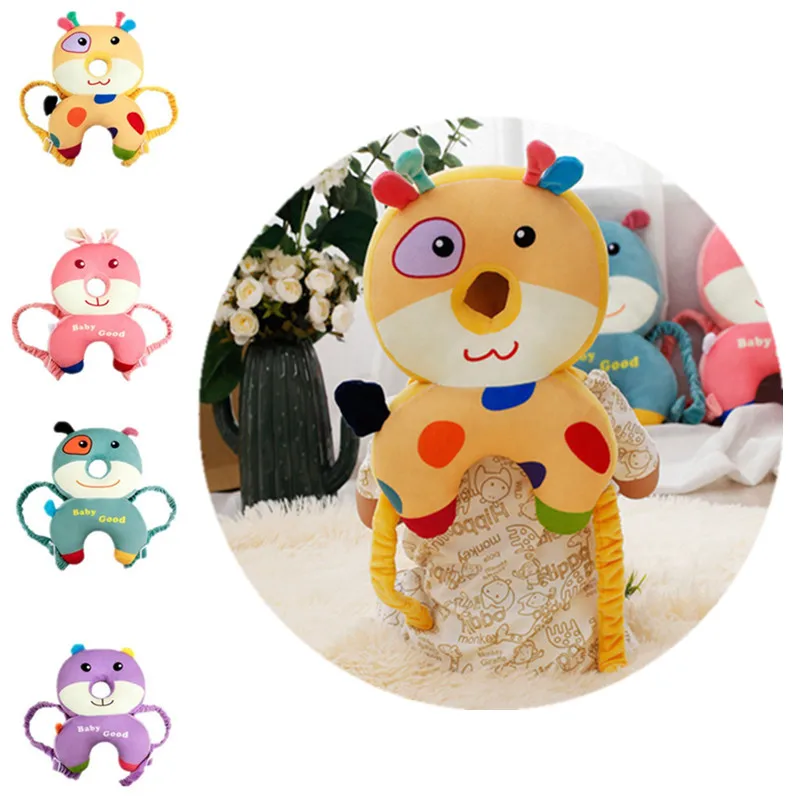 Toddler Baby Play Mats Head Protection Pad Cartoon Anti-Crash Walking Assistant Headrest pillow Prevent Fall Down backpack Mat | Игрушки и