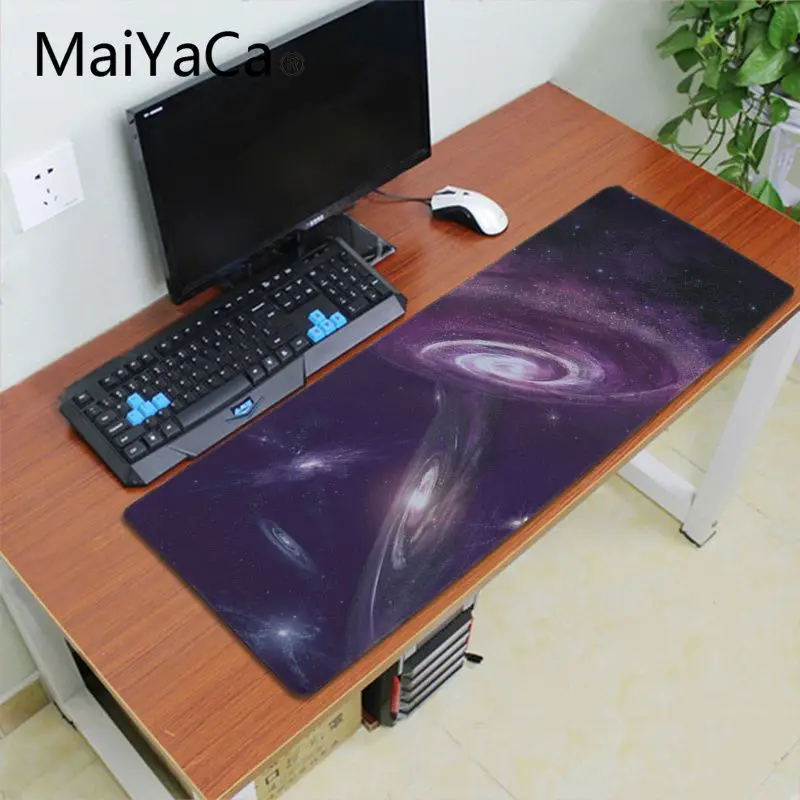 Игровой коврик для мыши Maiyaca с цветным звездным небом Офисная мышь игровой xl