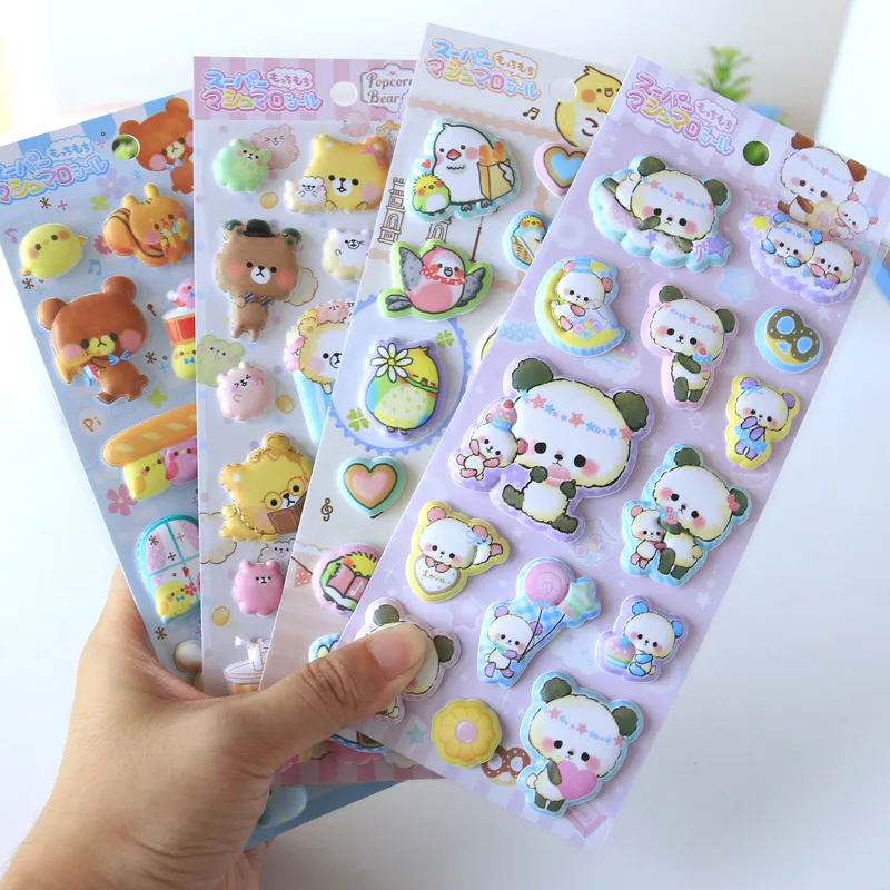 

1pcs Stationery Stickers Cartoon Thick sponge Diary Planner Decorative Mobile Stickers Scrapbooking DIY Craft Stickers