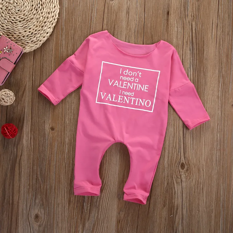 Pink Spring Autumn Baby Clothes Cotton Baby Girls Clothes Letters
