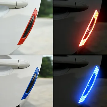 

Car Reflective Strip Door Warning Reflector Carbon Fiber Universal Luminous Stickers Night Protector