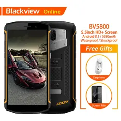 Blackview BV5800 оригинальный IP68 Водонепроницаемый 5,5 "смартфон 2 GB + 16 GB Quick Charge 5580 mAh Батарея NFC 4G противоударный мобильный телефон