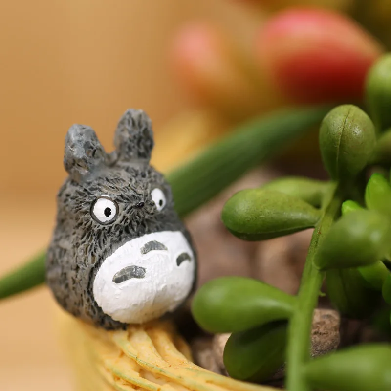 Цветочный горшок Zakka TOTORO, Креативные украшения для домашнего интерьера, мультипликационная Шиншилла, мясистый горшок из смолы для суккулентных растений