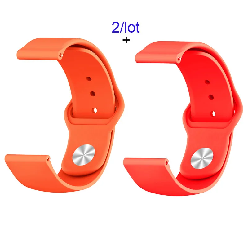 20 мм Браслет Для Xiaomi Huami Amazfit GTS ремешок для часов Amazfit Bip ремешок для часов Amazfit GTR 42 мм браслет силиконовый наручный ремень - Цвет: Orange-red