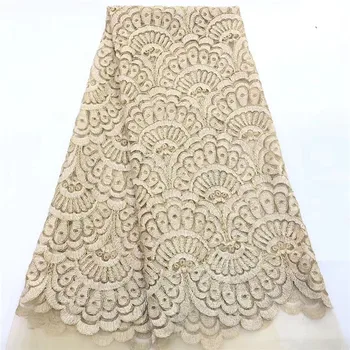 

Latest item African net lace material French lace fabric for evening dress PDN150(5yards/lot) multi color