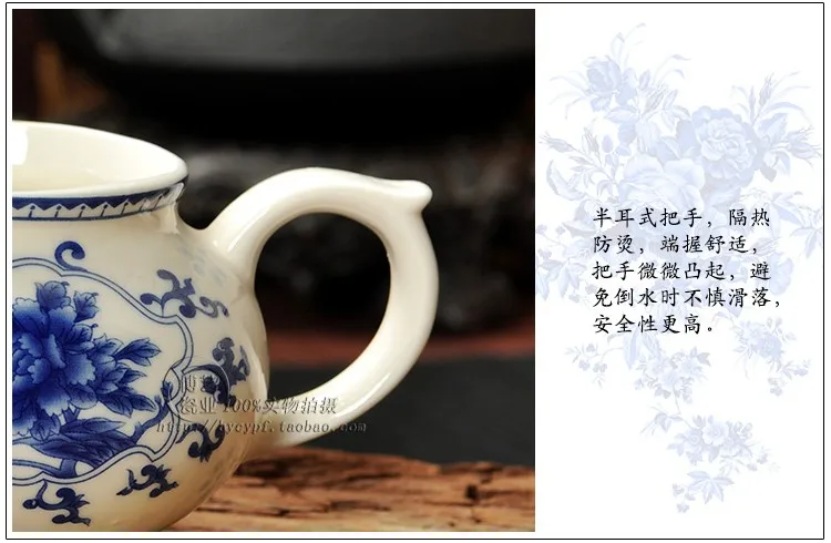 Ярмарка чашка синий и белый чайник, костяного фарфора GaiWan, Chahai, фарфор фильтр кружка, чайный сервис