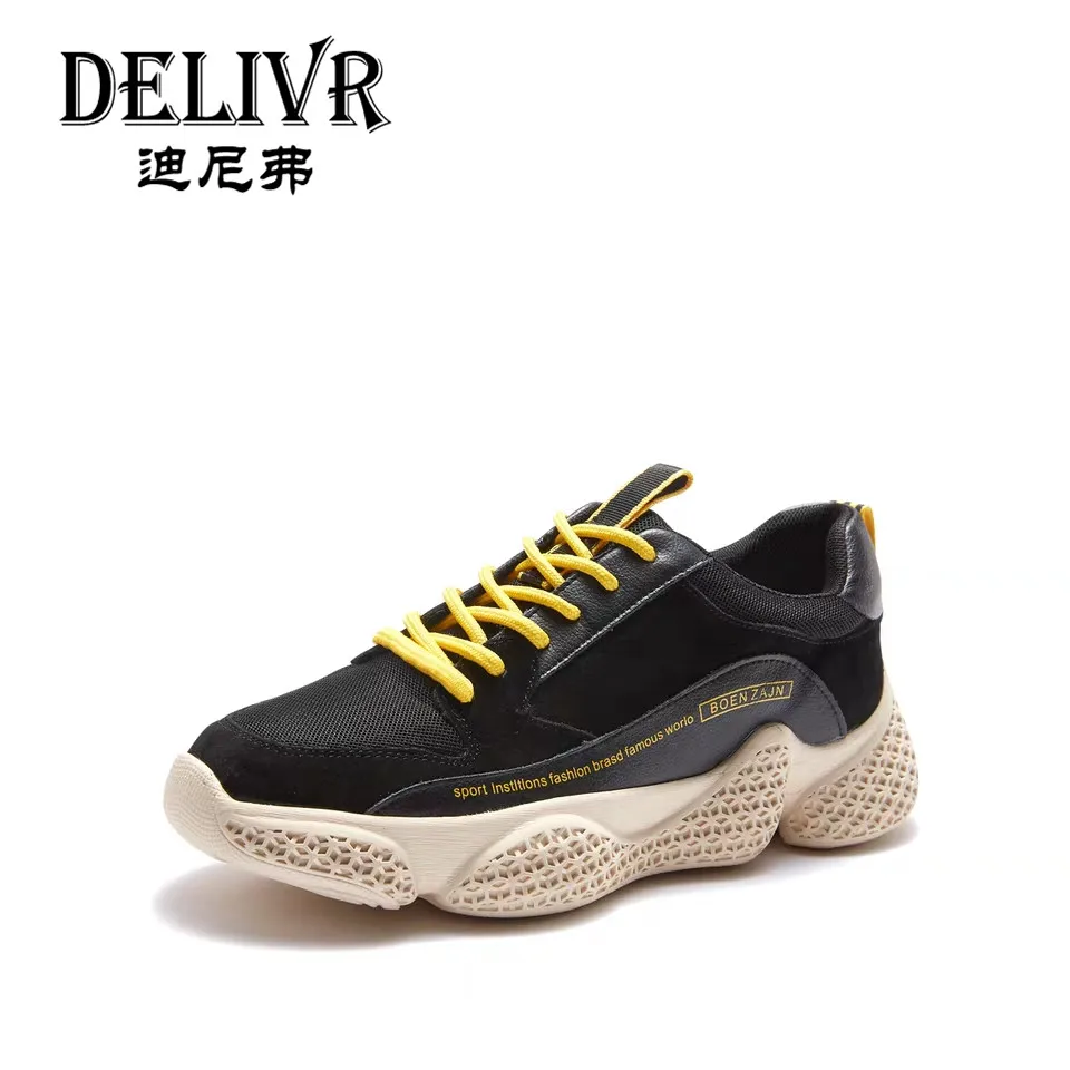 Papa Sport Delivr Beige 2019 Vrouw Dames Creeper Schoenen black Vulcanisées Beige Décontracté Chaussures Femmes De Pour Noir Mode Sneakers c5Rq43AjLS