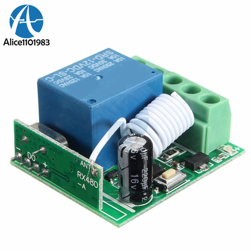 315MHz DC 12V коммутационный модуль беспроводного реле 1 канальный Радиочастотный