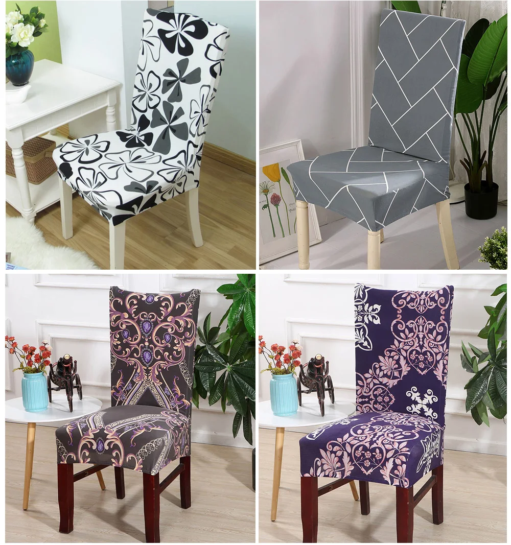 Kitchen Chair Covers Stretch Furniture Covers Towel Chair house de chaise Stool Chair slipcover chair cover Spandex 1246 pcs (13)