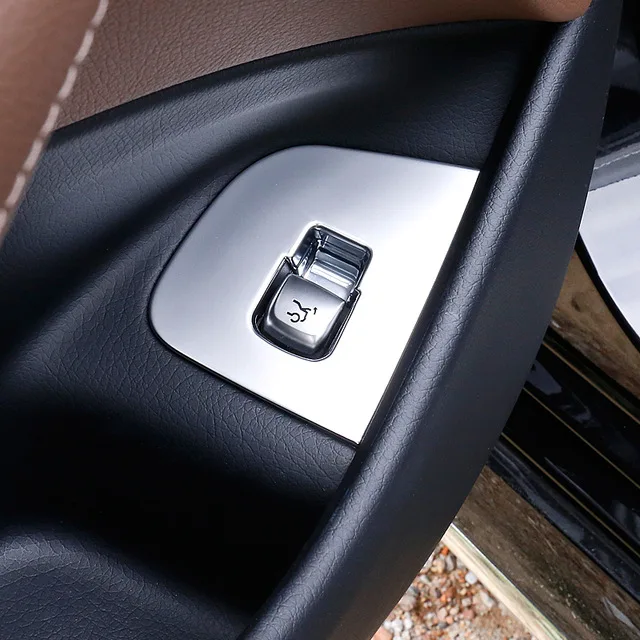 

ABS Matte For Mercedes Benz E Class 2016 2017 2018 Car Tail door Button panel Trim Cover car styling Accessories 1pcs