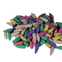 Смешанный оптом цветной дым обратного потока благовония конусы натуральный аромат рефлюкс башня благовония пули лаванда; Жасмин Зеленый чай Роза