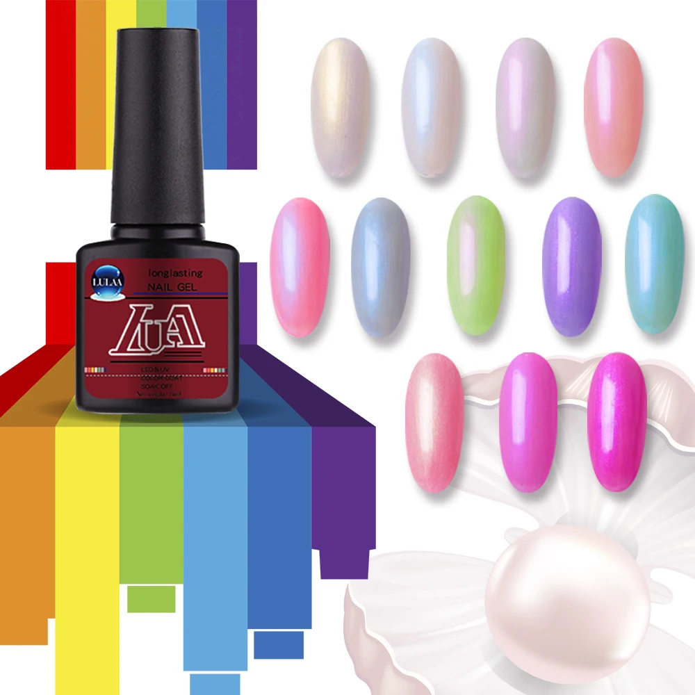 

LULAA Colorful Pearl Gel Paint Soaking Shell UV Gel Nail Polish Pro Durable Nail Polish Hot Gel Party Gift