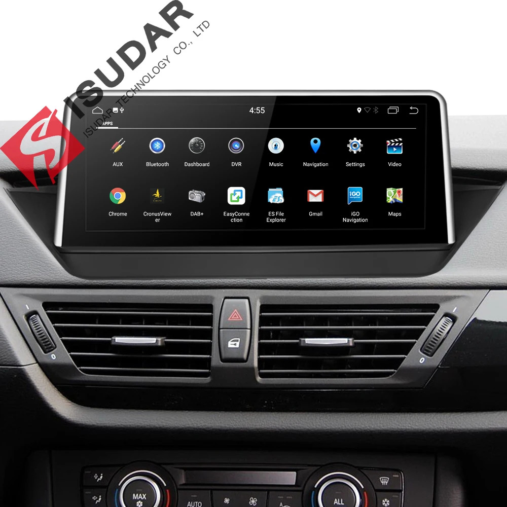 Isudar Автомагнитола на Android 7.1.1 10.25 дюймов для автомобилей BMW/X1/E84/F48 CIC NBT 32GB 4 Ядра GPS