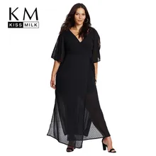Kissmilk размера плюс, женские платья, сексуальные, глубокий v-образный вырез, грудь, крест, плиссированные, с открытыми плечами, с разрезом, Сетчатое платье с запахом