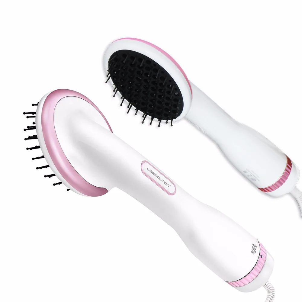 

2 in 1 Powerful Hair Dryer for Hair Drying and Straightening Negative lons Electric Hair Brush Wet and Dry Hair