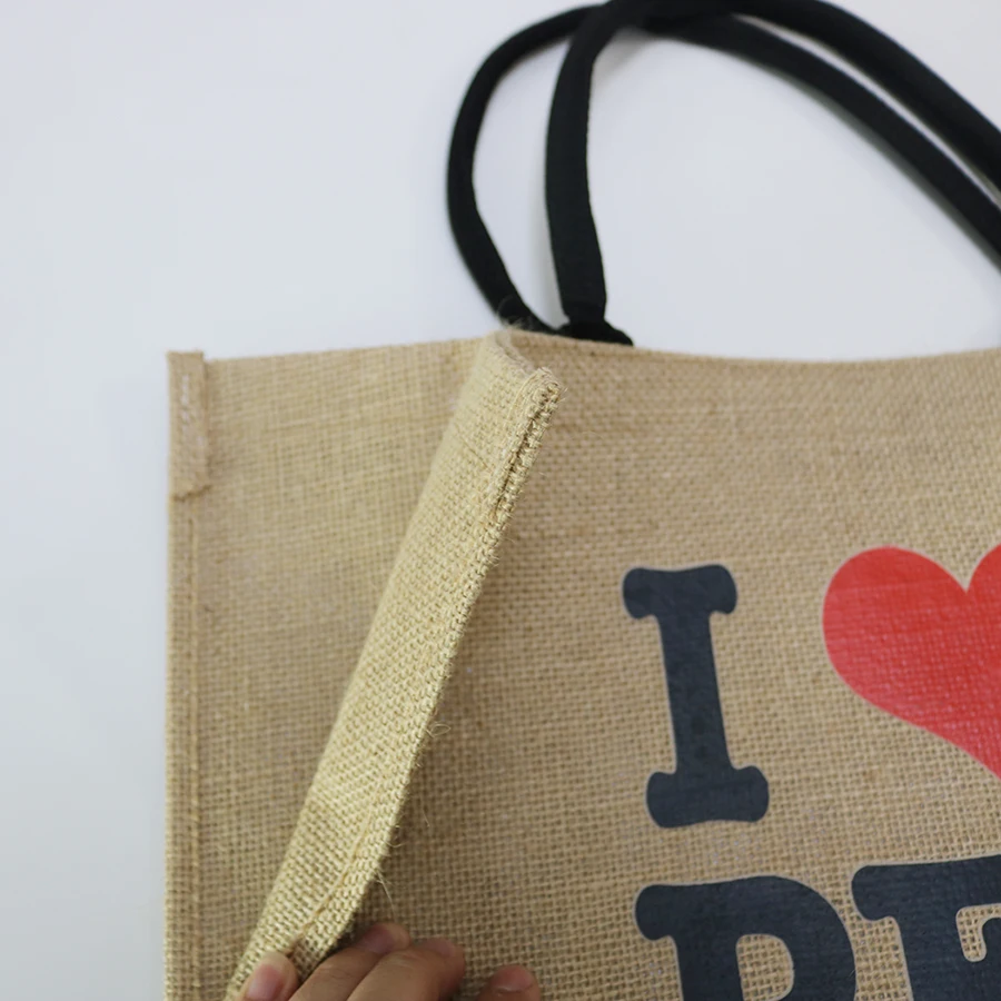 jute shopping bag detail