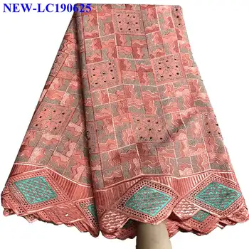 

Best Selling Swiss Voile Lace Fabric African Lace Fabric Nigerian 100% Cotton French Fabric High Quality Rhinestones XE003