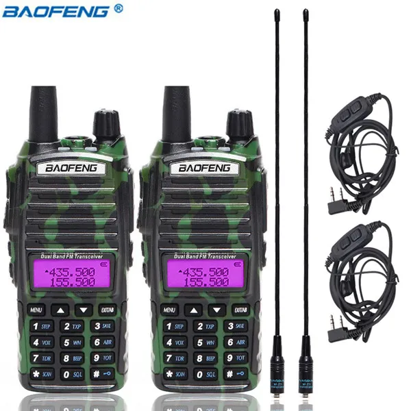 2 шт Baofeng UV-82 5 Вт портативная рация VHF UHF Двухдиапазонный портативный приемопередатчик CB двухстороннее радио UV82+ 2 шт NA-771 антенна - Цвет: as pic show 1