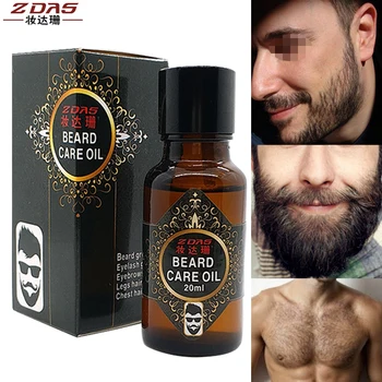 

Men Beard Growth Oil 20ml fast hair grow products for alopecia Pubic Chest Thicker Essence Mustache Thick Serum beard care oil 4
