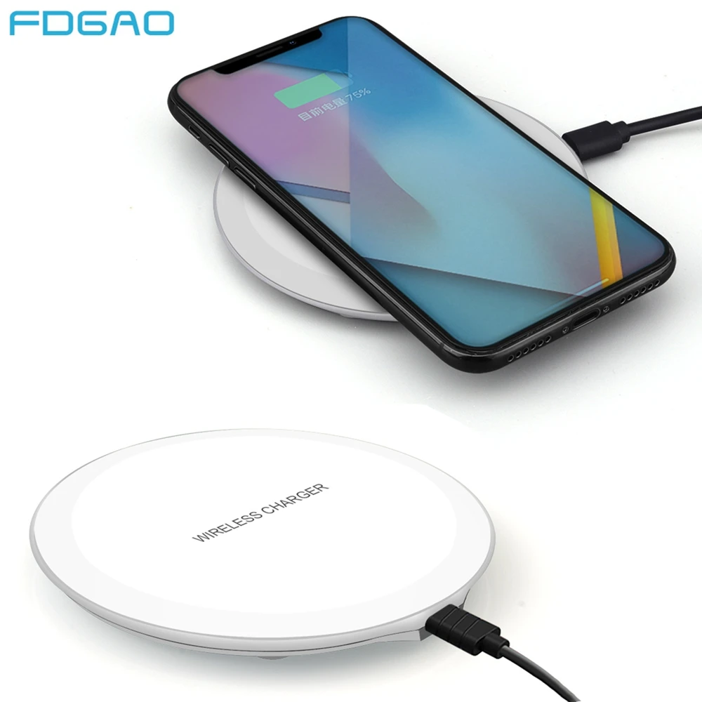 

FDGAO Wireless Charging Dock For Samsung S8 S9 S7 USB Qi Wireless Charger Pad For iPhone 8 Plus XR X XS Max Mobile Phone Charge