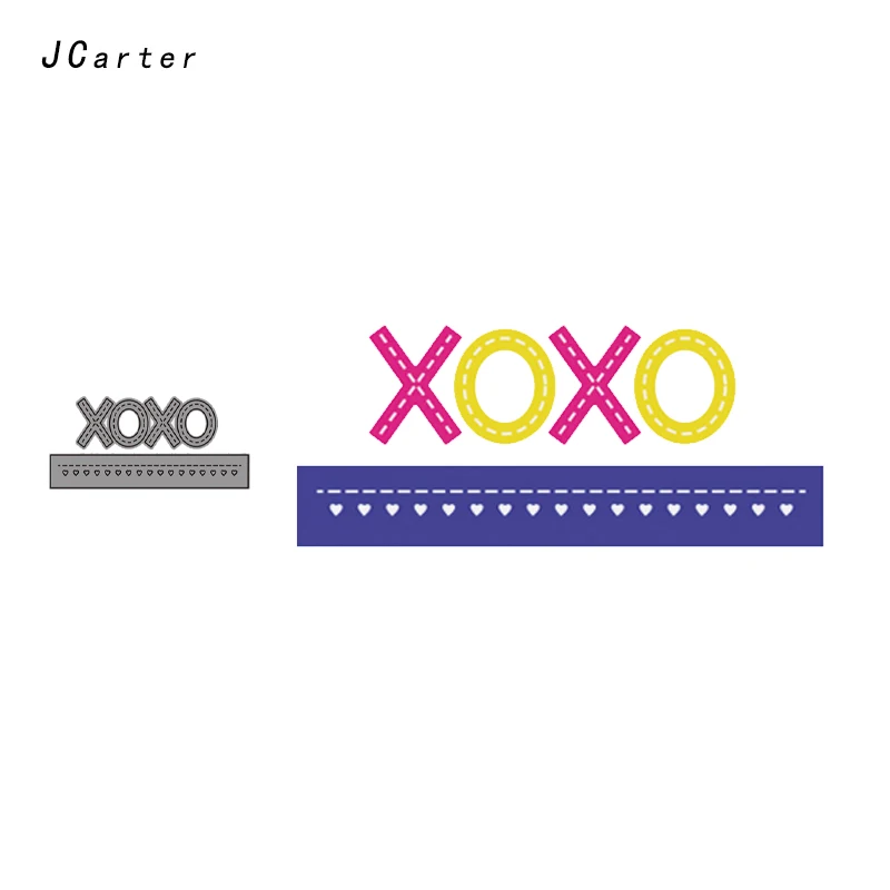 

JC XOXO Metal Cutting Dies for Scrapbooking Craft Rectangle Heart Cut Die Stencil DIY Handmade Album Paper Cards Model Decor
