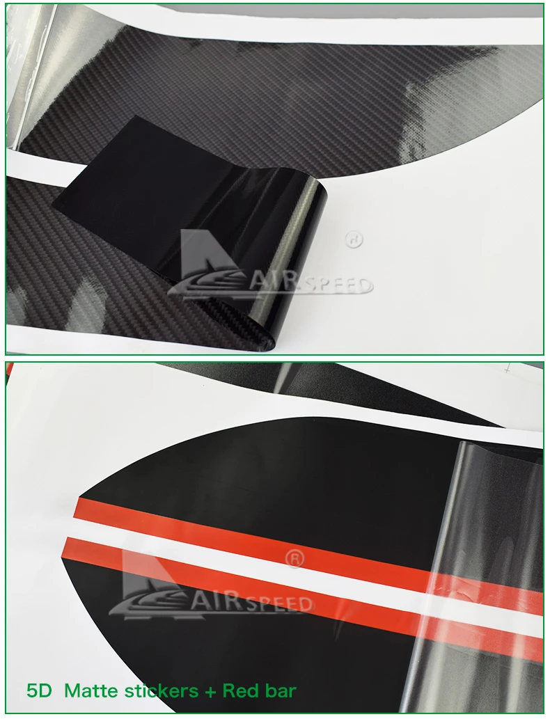 Airspeed 215CM 5D Carbon Fiber Vinyl Decals M Performance Side Skirt Sills Car Stickers For BMW G30 F10 F11 F07 E60 F30 E90 M3  (6)
