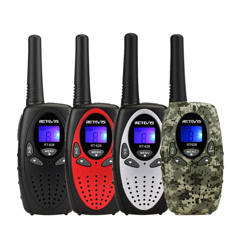 4 шт. мини рация для детей вида цветов Retevis RT628 0 5 Вт UHF PMR446 ЖК дисплей портативные