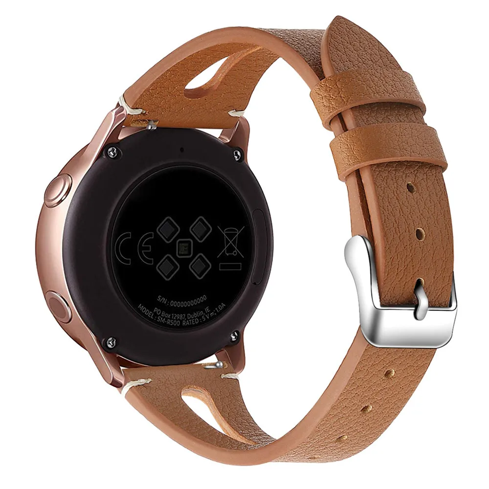 Ремешок для часов из натуральной кожи Samsung Galaxy Watch Active Smartwach сменный ремешок