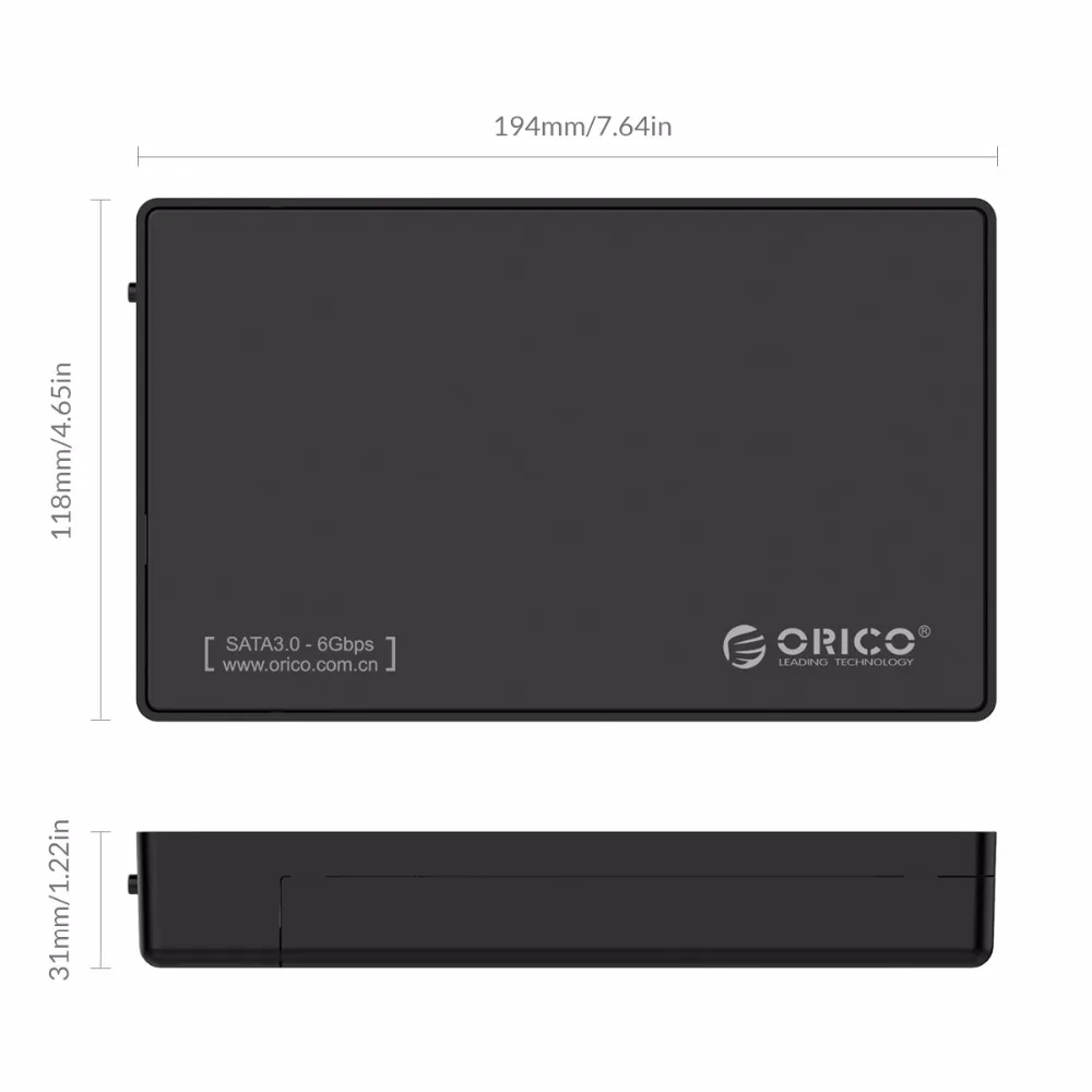 ORICO 3588US3-V1 3,5-дюймовый внешнего жесткого диска SATA, USB 3,0 без инструментов для 3," жесткого диска SATA HDD и SSD