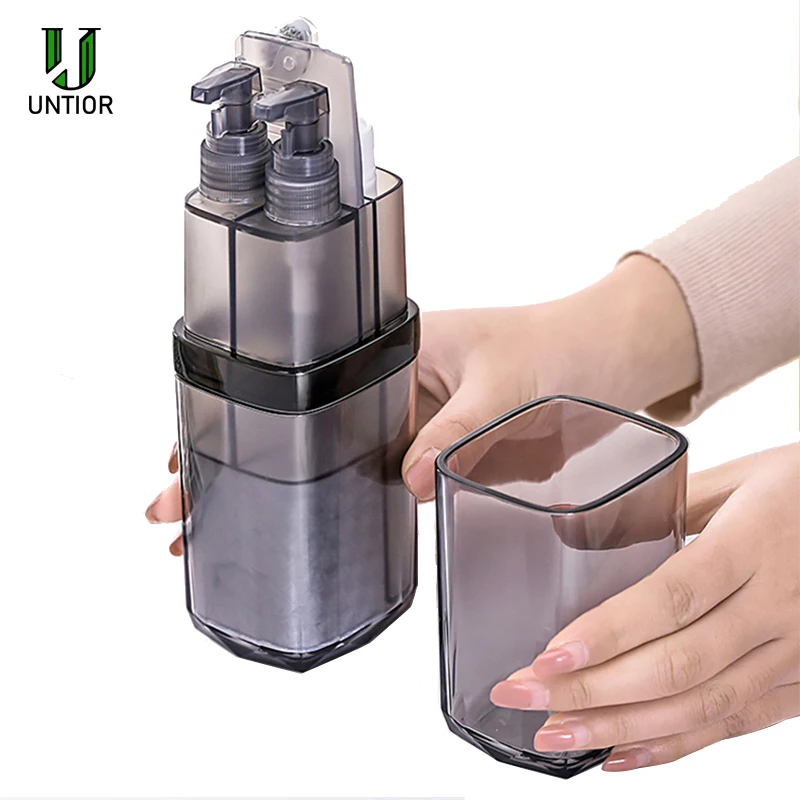 UNTIOR 5Pcs Bathroom Accessories Sets Plastic Creative Portable Travel Wash Cup Set Toothbrush Toothpaste Toiletries Storage BOX UNTIOR 5Pcs Bathroom Accessories Sets Plastic Creative Portable Travel Wash Cup Set Toothbrush Toothpaste Toiletries Storage BOX