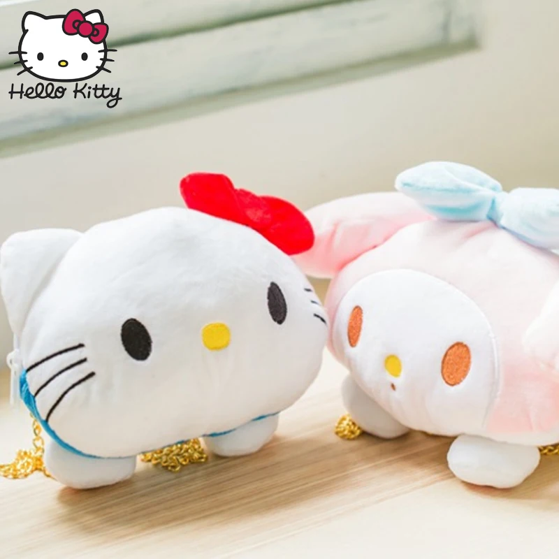 Детская сумка на плечо с рисунком Hello Kitty плюшевые бумажники стильные сумки