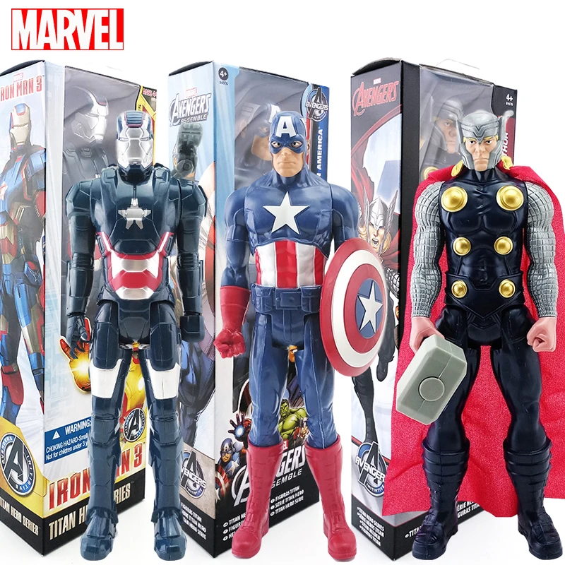 

30cm Marvel Avengers Toys Super Hero Thor Captain America Wolverine Spider Man Iron Man 12'' PVC Action Figure Model Dolls Boxed