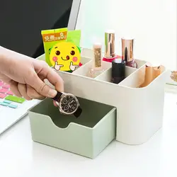 Пластик косметический ящик для хранения рабочего ящика Тип Макияж Организатор ванная комната Rangement туалетный столик губная помада