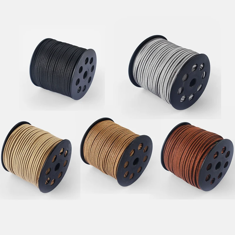 

90m/roll Multi-color Suede Leather Cord Jewelry Accessories for Bracelet Necklace Making Rope For DIY Fashion Jewelry Findings