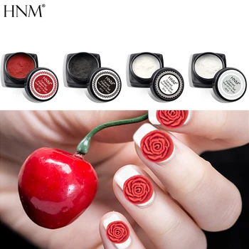 

HNM 3g 3D Carved Patterns Gel Soak Off UV Gel Nail Art Modelling Manicure DIY Bright 15 Color Sculpture Nail Art Decoration Tool