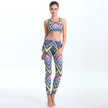 Bohemian Leggings Women Bra Leggings Yuga Set For Morning Exercise Sporting Suit Girl Lady Fitness Clothing Workout Pants Set