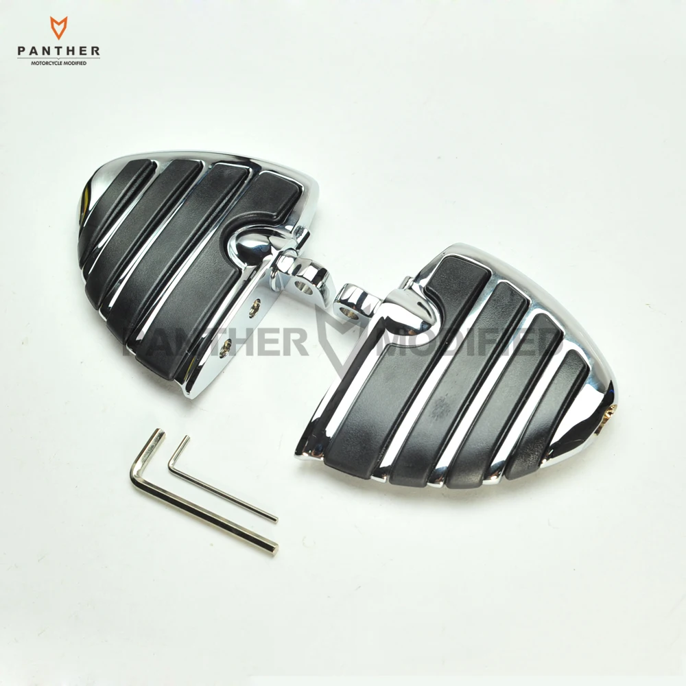 

Chrome Motorcycle Male Mount Foot Pegs Footrests case for Harley Touring Trike Softail FL FLD
