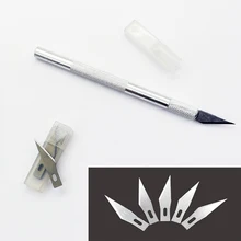 Металлическая ручка хобби нож резец ножи ремесло ручка резак+ 15 шт. 11# лезвие комплект для PCB телефон ремонт DIY инструмент