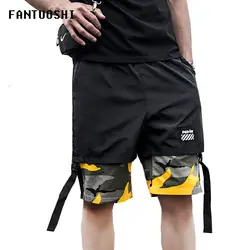 2019 летние спортивные шорты мужские модные повседневные Прямые шорты с эластичным поясом до колен мужские шорты
