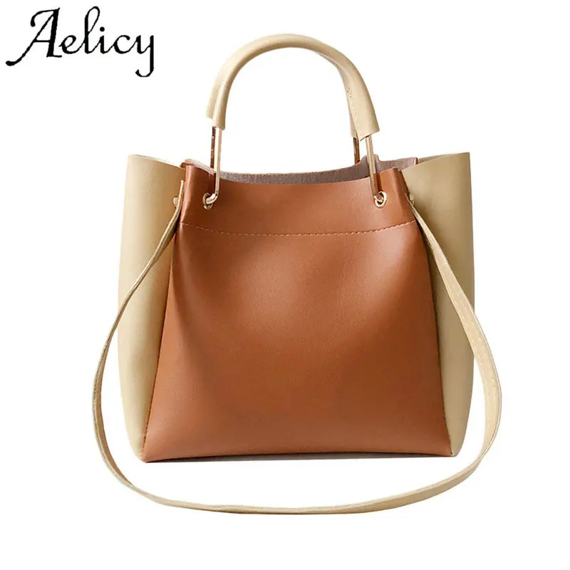 

Aelicy Women Large Capacity Simple All-purpose Fashion Soft Leather Shoulder Bag Totes Phone Pocket High Quality Lady NEW