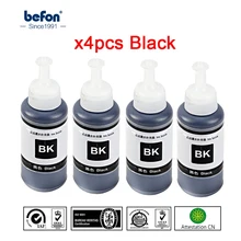 Befon X4 пополнения чернил черный краситель Kit Compatible for Epson L101 LL111 L301 L355 L300 551 L558 L800 L810 L1300 l1800 L801 принтера