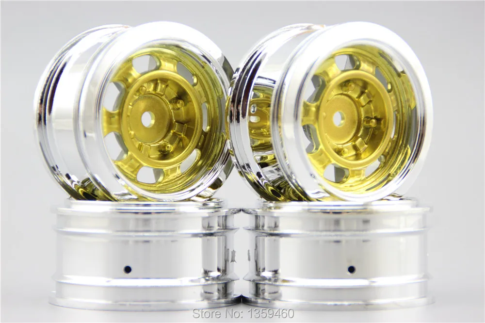 Обода колеса 1/10 Touring & Drift 4 шт. класс 11093 CG (хромированный + окрашенный золотой) 6 мм