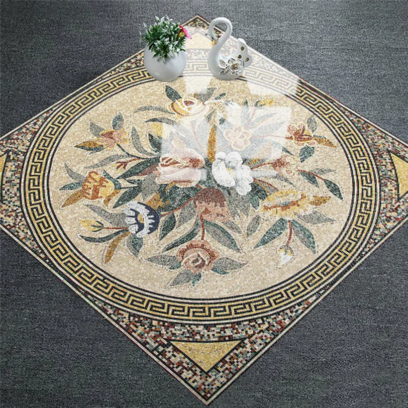 

3d Mosaic Geometric Tile Floor Stickers Modern Design Self Adhesive Decal for Living Room Kichen Bathroom Home Decoration 0528#