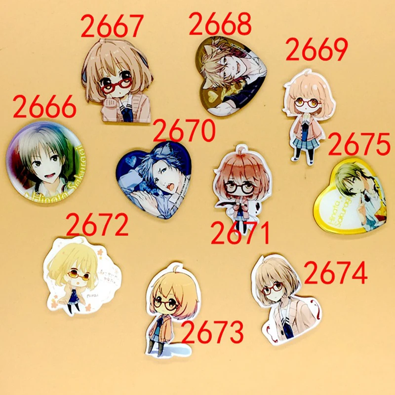 

1 PC Acrylic Brooches Cartoon Anime Girls Heart Prince Brooches Backpack Student Clothes Brooches Pins Bag Decor Brooch Badge