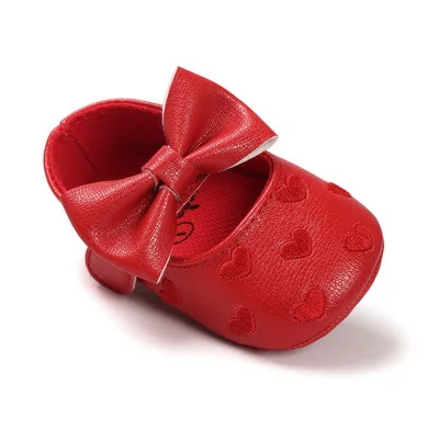 Обувь для маленьких девочек; милые Нескользящие Детские ботиночки для начинающих ходить; нескользящая обувь для новорожденных - Цвет: red