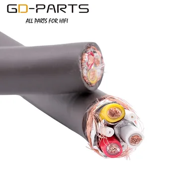 Viborg RISR 5N OFC Mains AC Power Cable Litz Structure AC Power Cord Wire Pure Brass Shielding PVC Insulator Hifi Audio DIY 1m viborg high end pure copper eu power cable plug mains ac schuko power adapter electric power connector 250v 16a hifi audio diy