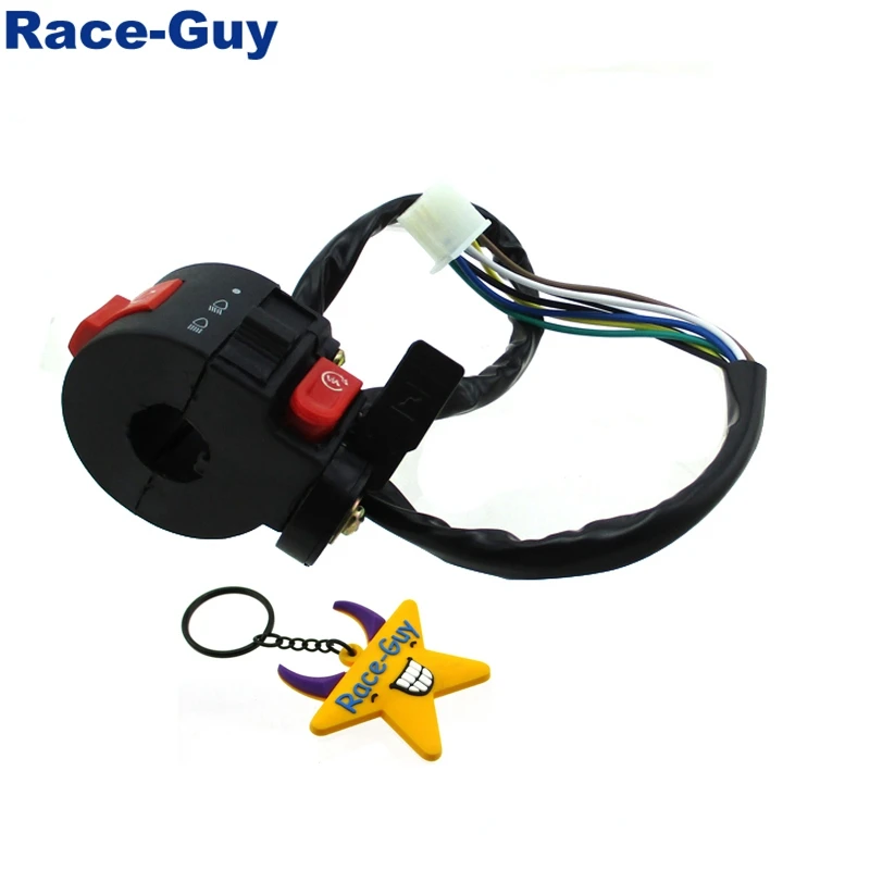 3 Function 7 Wire Handle Kill Start Light Choke Switch For 50cc 70cc
