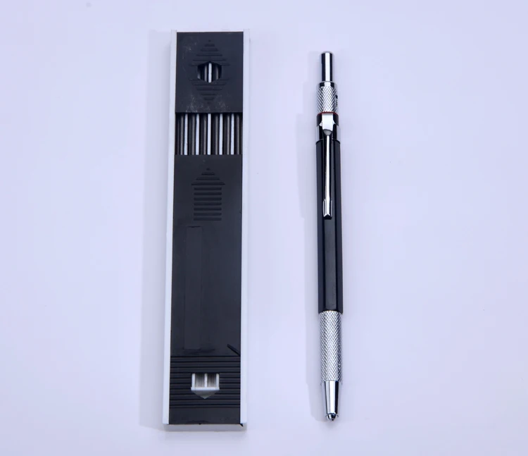 Лучшая Акция 2,0 мм 2B свинцовый держатель металлический механический чертёжный карандаш для рисования с 12 поводками школьные канцелярские принадлежности
