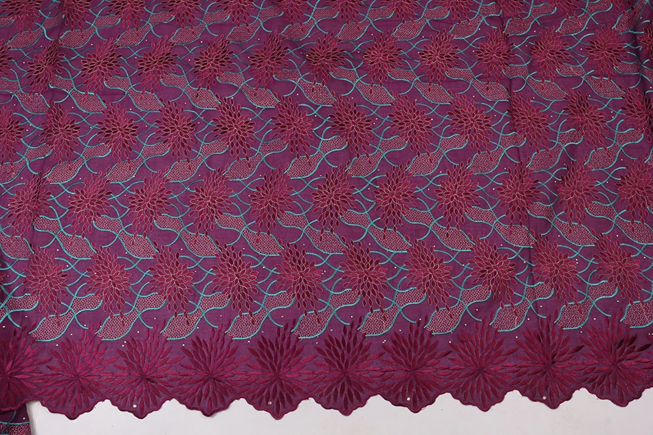 Новейший дизайн, хлопковая вуаль, кружевная ткань с камнями для свадебного платья, Высококачественная африканская швейцарская вуаль, кружевная ткань XY2758B-4