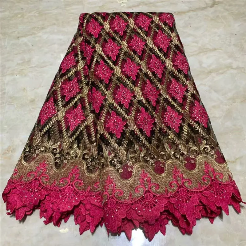 Free shipping New Arrival High Quality African Organza Lace Fabric 2019 Nigerian French Stones For Dress 2L82-83 | Дом и сад